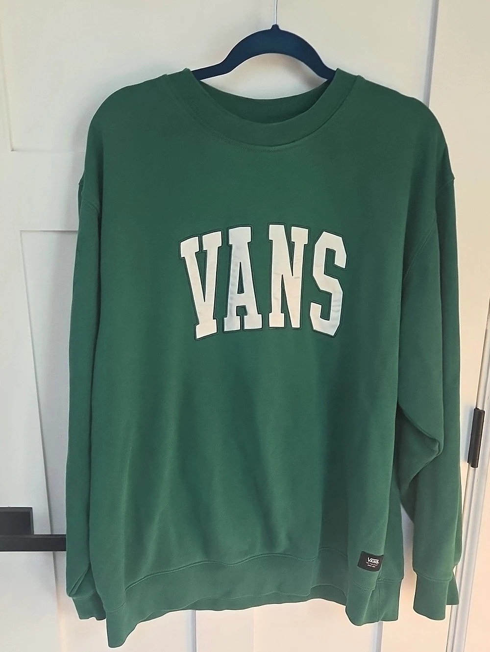 Vans Varsity Pullover Crew Neck Sweatshirt Green - Picture 2 of 8